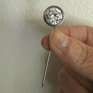 Ralph Lauren Sterling silver stickpin CZ vintage rare!